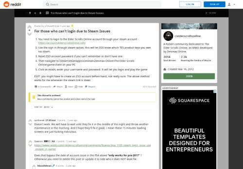 
                            4. For those who can't login due to Steam Issues : elderscrollsonline ...