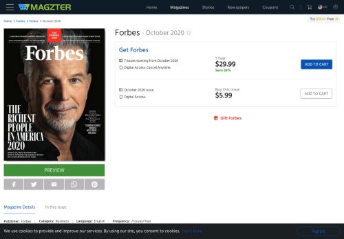 
                            5. Forbes Magazine - Get your Digital Subscription