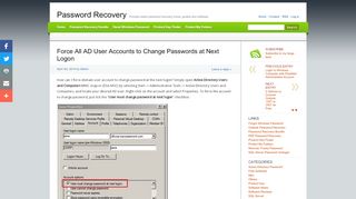 
                            8. Force All AD User Accounts to Change Passwords at Next Logon ...