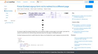 
                            8. Force iContact signup form not to redirect to a different page - Stack ...