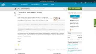 
                            13. Force other user session timeout - ZK Forum