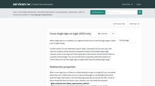 
                            9. Force single sign-on login (SSO) only | ServiceNow Docs