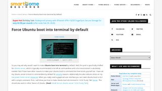 
                            10. Force Ubuntu boot into terminal by default - SmartHomeBeginner