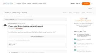 
                            6. Force user login to view a shared report |Tableau Community Forums