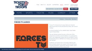 
                            11. Forces TV Launch | Tickets for Troops