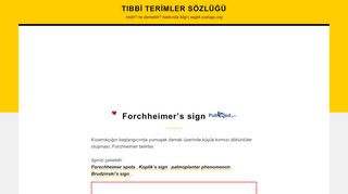 
                            11. Forchheimer's sign nedir? - Tıbbi Terimler Sözlüğü