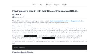 
                            12. Forcing user to sign in with their Google Organization (G Suite ...