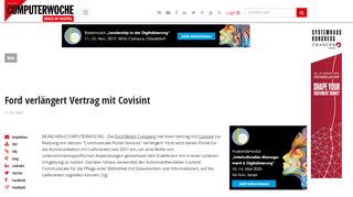 
                            7. Ford verlängert Vertrag mit Covisint - computerwoche.de