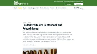 
                            10. Förderkredite der Rentenbank auf Rekordniveau - top News - top ...