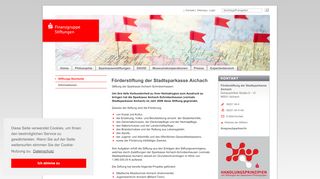 
                            11. Förderstiftung der Stadtsparkasse Aichach - Stiftungs-Startseite