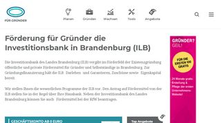
                            3. Förderung Brandenburg: ILB Investitionsbank Brandenburg