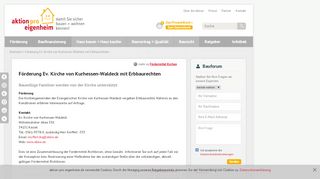 
                            11. Förderung Ev. Kirche von Kurhessen-Waldeck mit Erbbaurechten ...