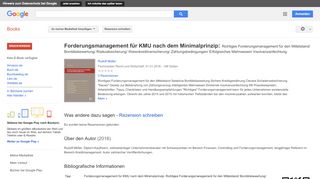 
                            13. Forderungsmanagement für KMU nach dem Minimalprinzip: Richtiges ...