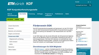 
                            12. Förderverein SGK – KOF Konjunkturforschungsstelle | ETH Zürich