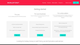 
                            8. Foreign Exchange and Currency Transfers - Get Started - WorldFirst