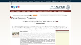 
                            10. Foreign Language Programme - IIT Kanpur