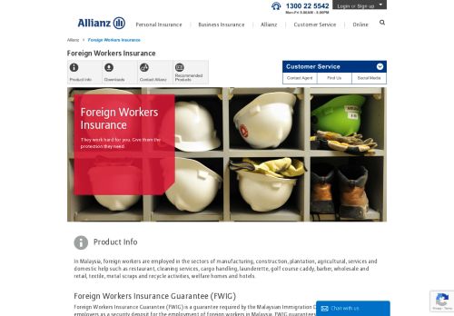 
                            7. Foreign Workers Insurance - Allianz Malaysia