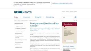 
                            6. Foreigners and NemKonto Easy Account | NemKonto