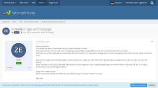 
                            11. Forenbeiträge auf Clanpage - WoltLab Community Framework 1.0 ...