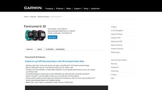 
                            7. Forerunner 30 | Garmin | GPS Running Watch