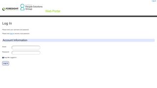 
                            1. Foresight Recruitment Web Portal - Log In