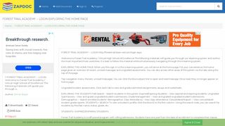 
                            7. FOREST TRAIL ACADEMY -- LOGIN EXPLORING THE ...