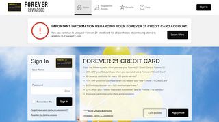 
                            12. Forever 21 Credit Card - Manage your account - Comenity