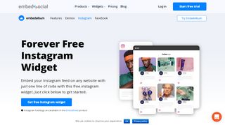 
                            4. Forever Free Instagram Widget - EmbedSocial