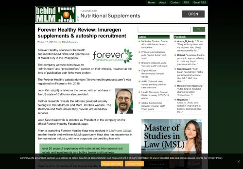 
                            11. Forever Healthy Review: Imuregen supplements & autoship recruitment