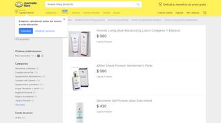 
                            7. Forever Living Products en Mercado Libre Argentina