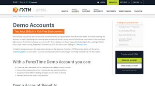 
                            10. Forex Demo Account | ForexTime (FXTM)