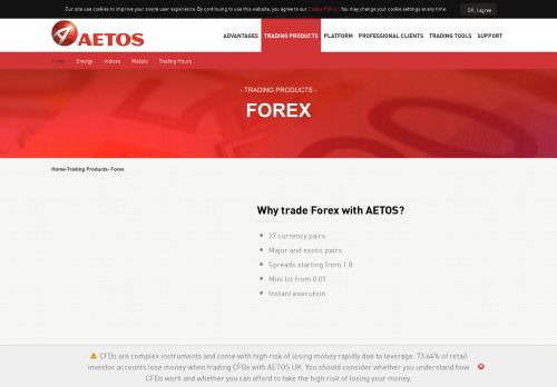 
                            13. Forex | Range of Markets | AETOS UK