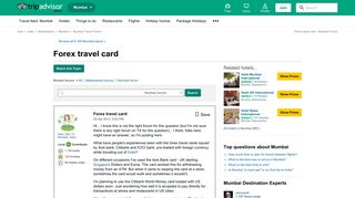 
                            7. Forex travel card - Mumbai Forum - TripAdvisor