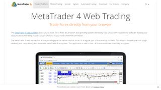 
                            8. Forex Web Trading in MetaTrader 4