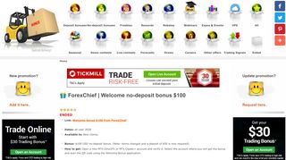 
                            5. ForexChief | Welcome no-deposit bonus $100 - Best Forex ...