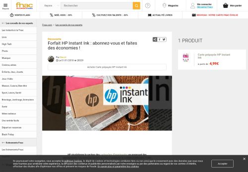 
                            7. Forfait HP Instant Ink : abonnez-vous et faites des économies - Fnac