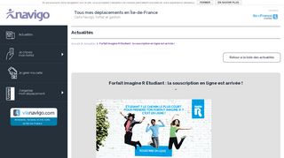 
                            4. Forfait imagine R Etudiant : la souscription en ligne est arrivée ! | Navigo