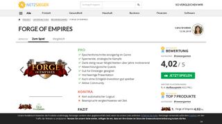 
                            10. Forge of Empires Test - Netzsieger