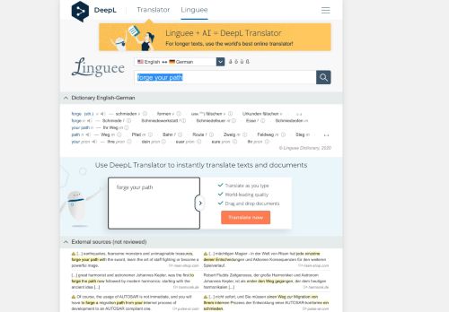 
                            7. forge your path - German translation – Linguee