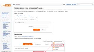 
                            5. Forget password or account name - UC Union Wiki - UCWeb