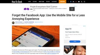 
                            7. Forget the Facebook App: Use the Mobile Site for a Less Annoying ...
