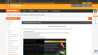 
                            13. Forget your Security Answer or Locked,title - IGVault