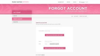 
                            8. FORGOT ACCOUNT - MUSIC NATION SMTOWN 통합 멤버십