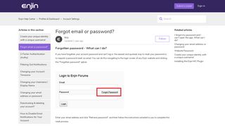 
                            1. Forgot email or password? – Enjin Help Center