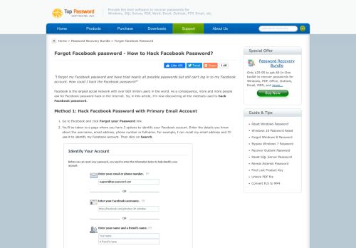 
                            2. Forgot Facebook password - How to Hack Facebook Password?