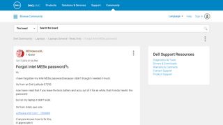 
                            2. Forgot Intel MEBx password - Dell Community