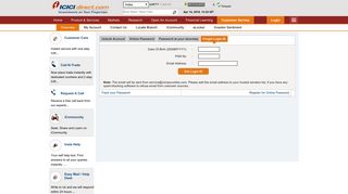 
                            6. Forgot Login ID - ICICI Direct Customer Service