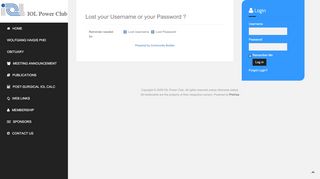 
                            7. Forgot Login? - IOL Power Club