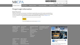 
                            7. Forgot Login - Michigan Association of CPAs