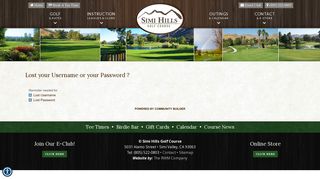 
                            10. Forgot Login? - Simi Hills Golf Course
